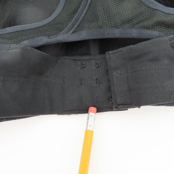 Brooks 32C Juno Sports Bra 350025 Solid Black Wireless Wire Free Padded Womens - Picture 8 of 15